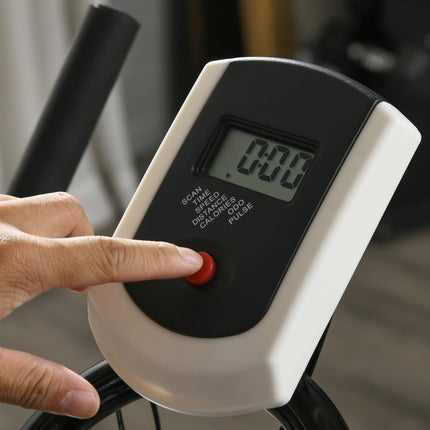 Exercise bike trainer with LCD screen and adjustable seat