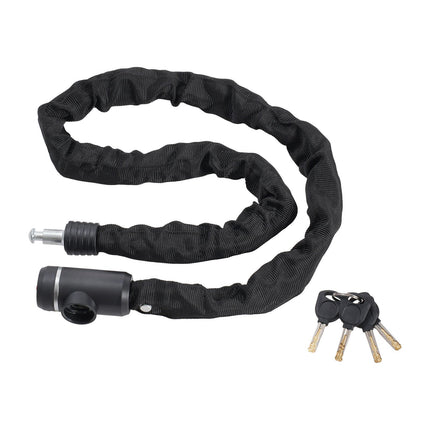 Bike Chain Lock, 10mm x 3.94 ft, 3 Keys, Steel
