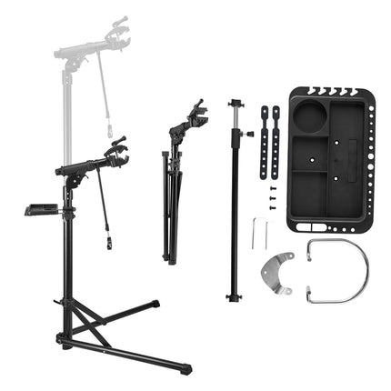 Bike Repair Stand, 85 lb, Adjustable Height, Tool Tray