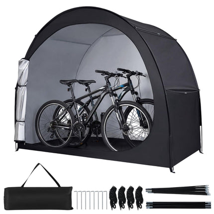 Bike Storage Tent for 2 Bikes with Roll-Up Door & Bag