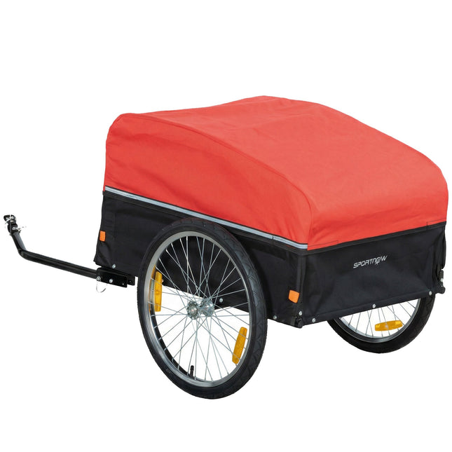Fietsaanhanger met 170 liter laadbak, geschikt voor wielen van 22"-28".