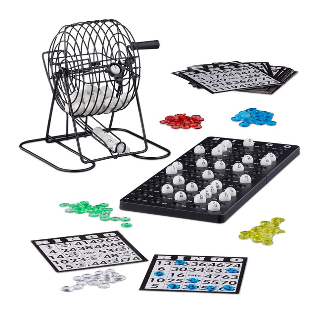 Bingo game with lottery drum