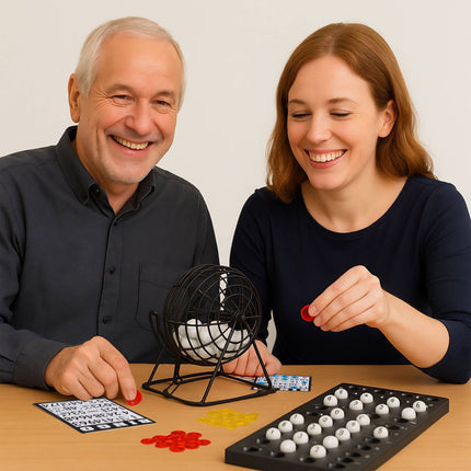Bingo game with lottery drum