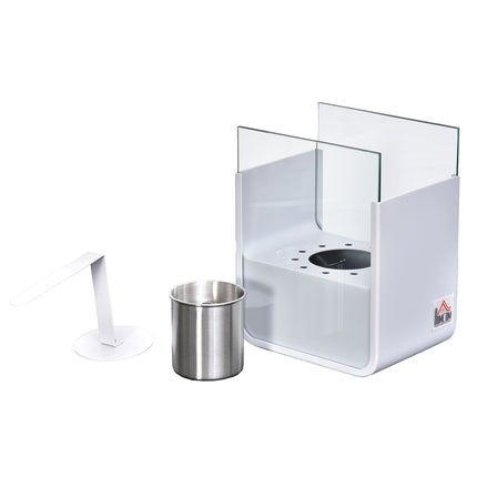Fireplace with bioethanol - smoke-free, 0.4L, stainless steel