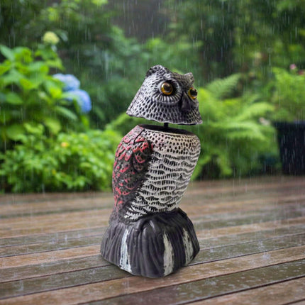 Bird Deterrent Owl Decoy with Movable Head, 20 cm