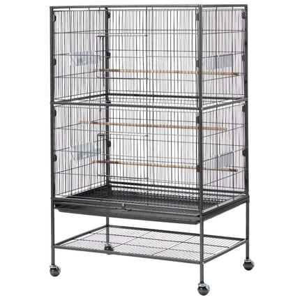 Bird Flight Cage 800 x 520 x 1320 mm, Flat Top, Casters