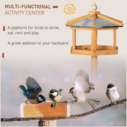 Birdhouse with stand & zinc roof, 113x40x40 cm