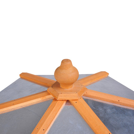 Birdhouse with stand & zinc roof, 113x40x40 cm