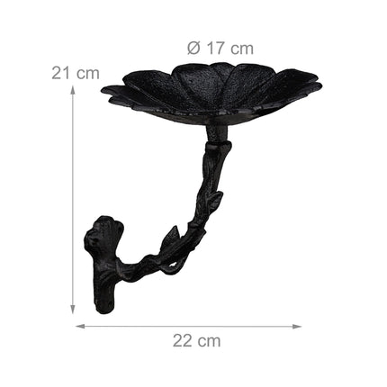 Bird bath in cast iron for the wall