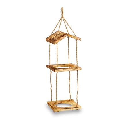 Bird feeder with 2 bowls