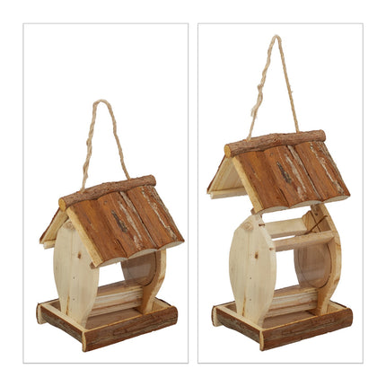 Bird feeder with suspension