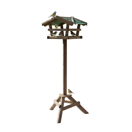 Birdhouse with Stand – Wooden, Weather-Proof Roof