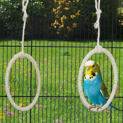 Bird swing ring set of 2