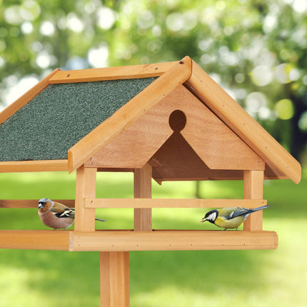Bird table on pole