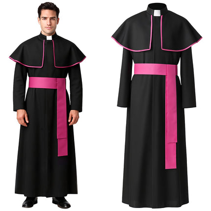 Bishop Costume XL/XXL, Cassock & Cape for Adults