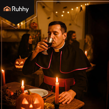 Bishop Costume XL/XXL, Cassock & Cape for Adults