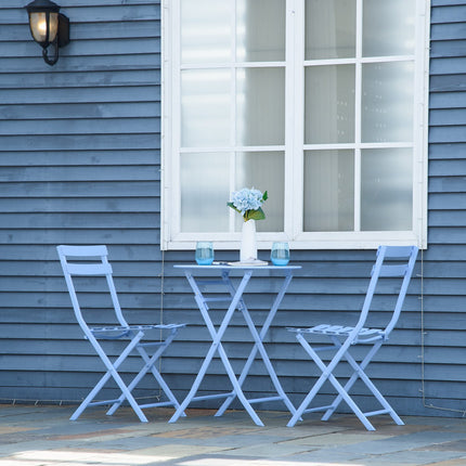 Bistro set for 2 – Light blue, outdoor furniture