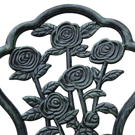 3-piece cast aluminum bistro set - antique green garden furniture