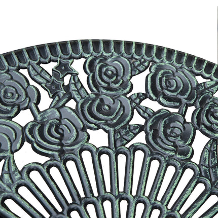 3-piece cast aluminum bistro set - antique green garden furniture