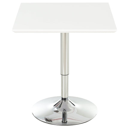 Height-adjustable Square Steel Bistro table, 60x60 cm, White