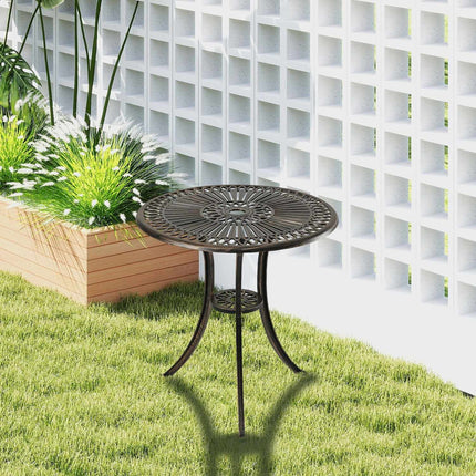 Bistro Table with Parasol Hole – Cast Aluminium, Round