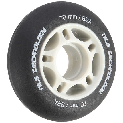 Black 82A PU Skate Wheels, 70x24mm, Set of 4