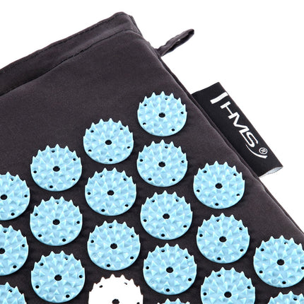 Black Acupressure Mat with Pillow Set