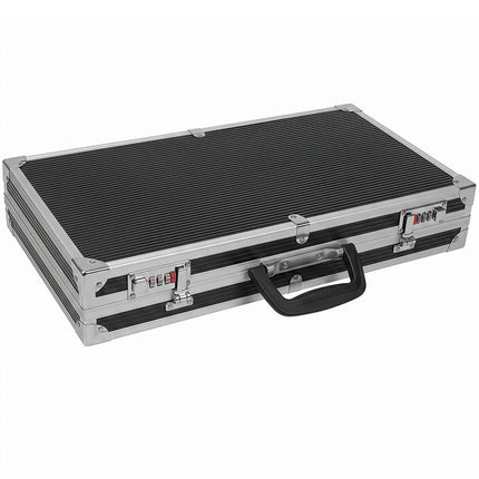 Black Aluminum Gun Case with Foam Insert, 47 x 25 cm
