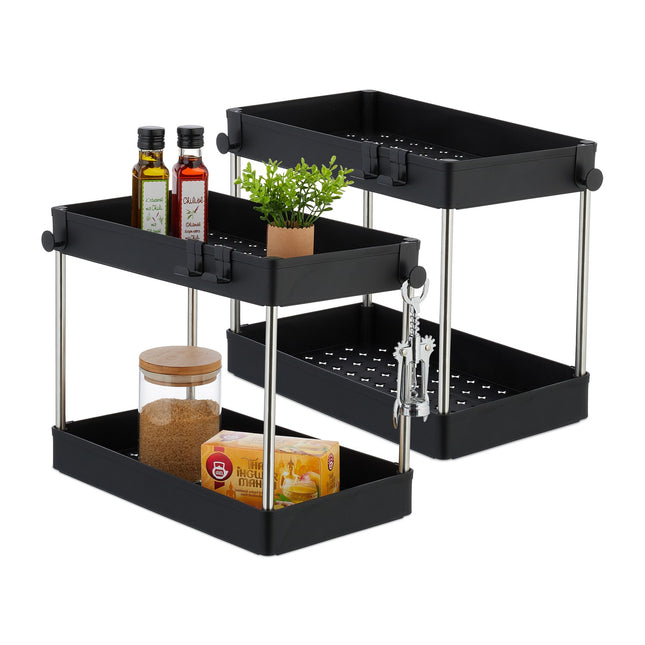 Black Base Unit Shelves, Set of 2 – Kitchen Organisers