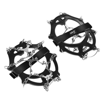 Black Crampons, Medium Size, Anti-Slip Traction