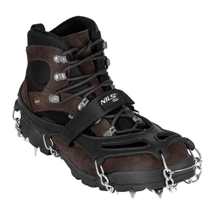 Black Crampons, Medium Size, Anti-Slip Traction