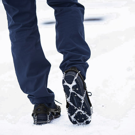 Black Crampons, Size XL, Anti-Slip Traction