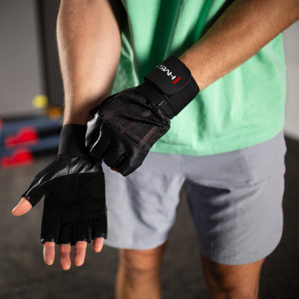 Black Fitness Gloves, Medium Size