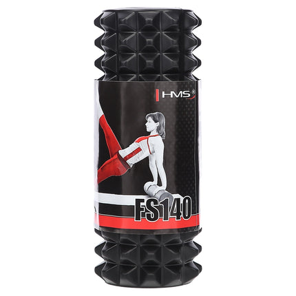 Black Foam Roller, High-Density, 140 cm