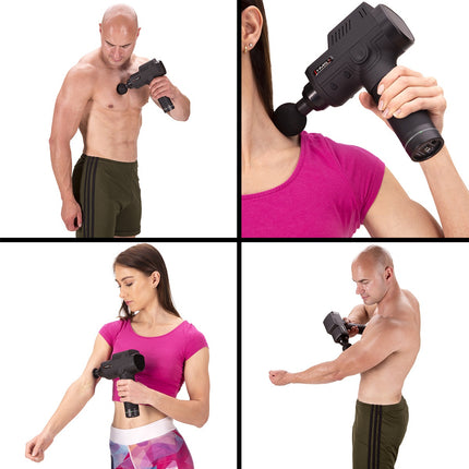 Black Massage Gun – Deep Tissue, Portable, Quiet