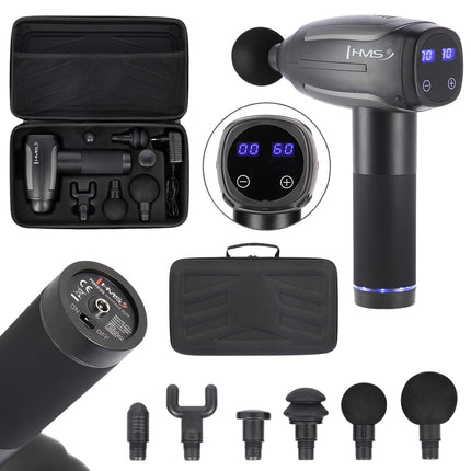 Black Massage Gun, Handheld Deep Tissue Massager