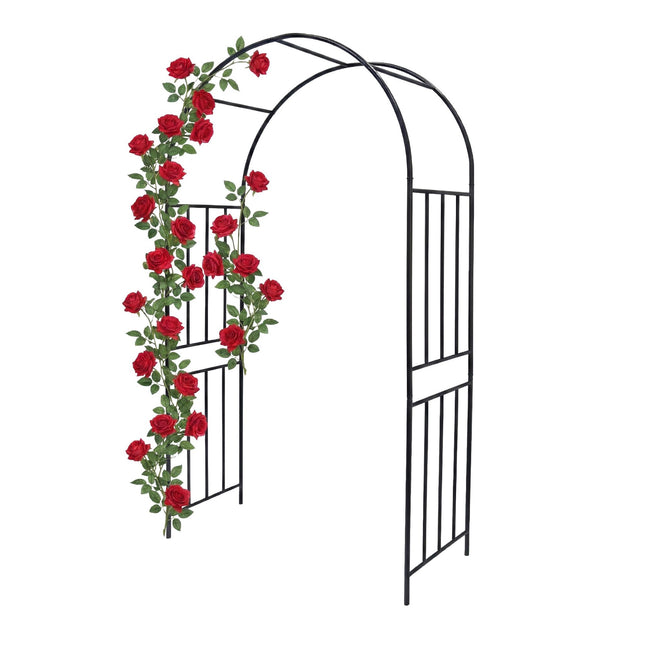 Black Metal Garden Arch for Climbing Plants