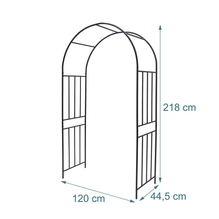 Black Metal Garden Arch for Climbing Plants