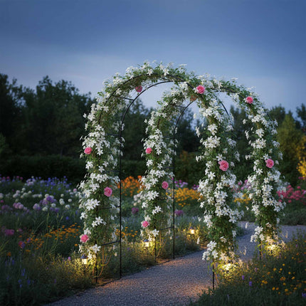 Black Metal Garden Rose Arch Set – 2 Pack