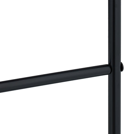 Black Metal Towel Ladder Rack with 6 Rungs