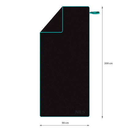 Black Microfibre Towel, 200x90 cm