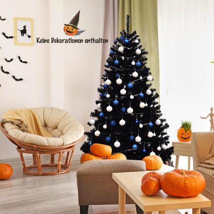 Black PVC Halloween Christmas Tree, 180 cm, Foldable