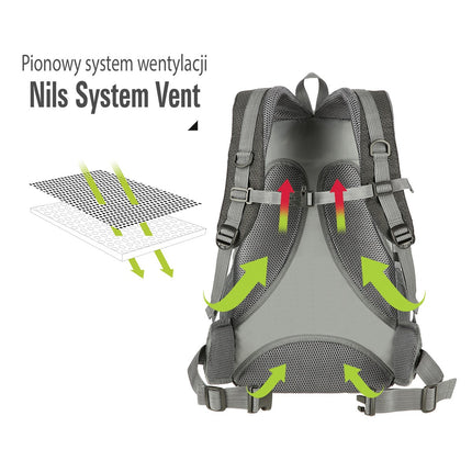 Black Quest Backpack, Durable and Spacious, Nils Camp
