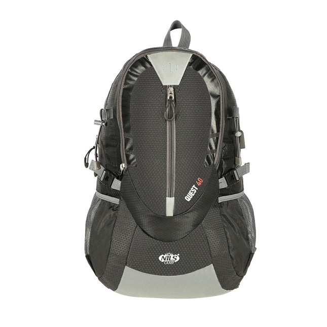Black Quest Backpack, Durable and Spacious, Nils Camp