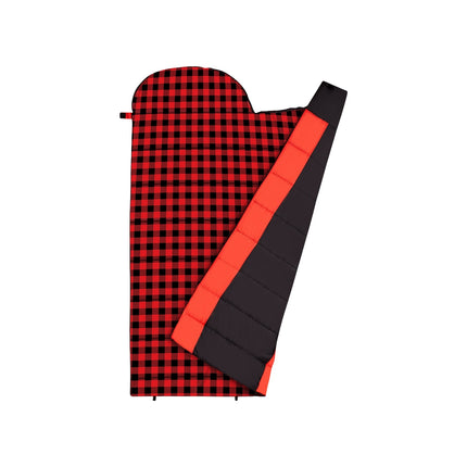 Black-Red Sleeping Bag, Compact, Lightweight