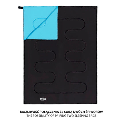 Black Sleeping Bag, Compact, Lightweight, Outdoor Camping