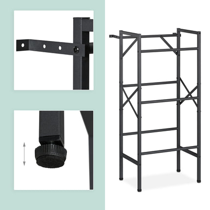 Black Steel Beverage Crate Rack for 3 Crates