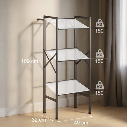 Black Steel Beverage Crate Rack for 3 Crates