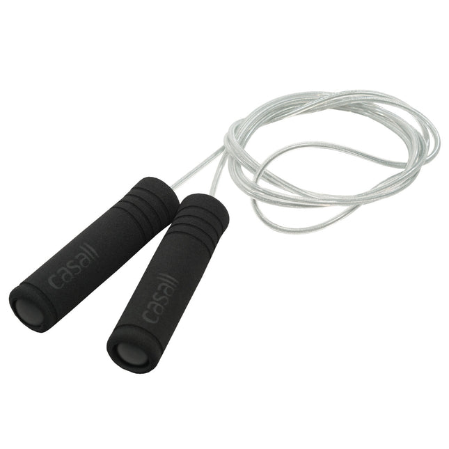 Black Steel Wire Jump Rope, Adjustable Length