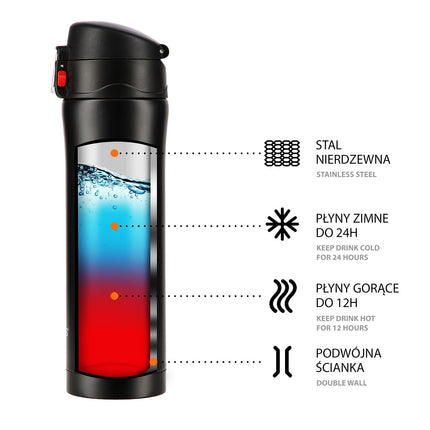Black Thermal Cup, 10 oz, Insulated
